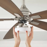 Home Decorators Collection Beckford 52 in. Integrated LED Indoor Brushed Nickel Ceiling Fan with Light and Remote with Color Changing Technology